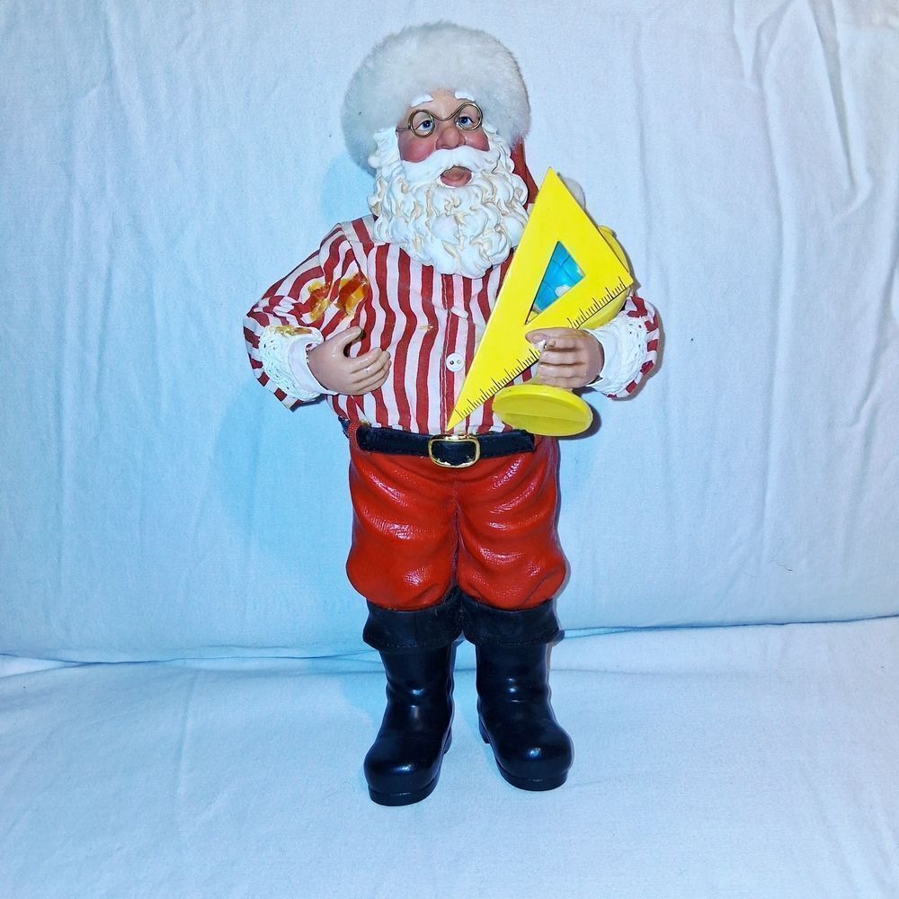 Festive Santa Claus Decor with Red and Yellow Accents